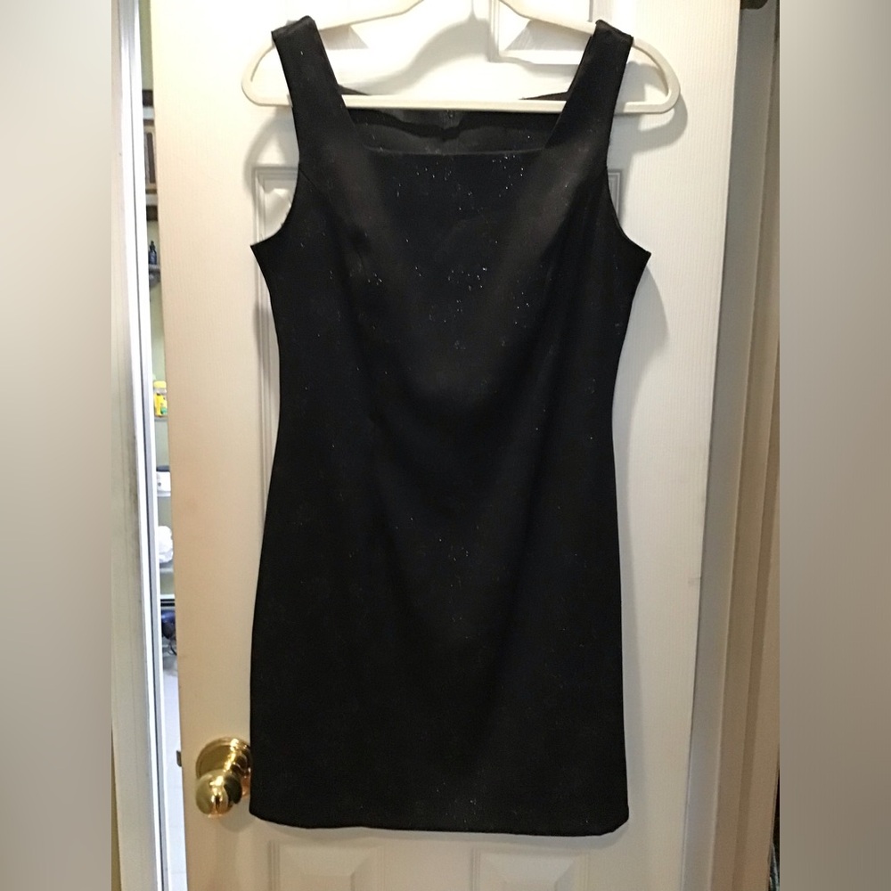 Casual Black knee length dress